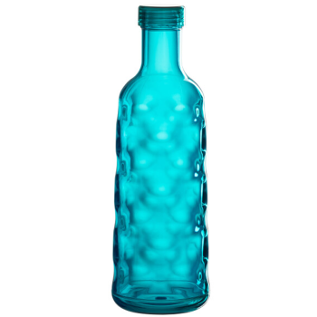 Botella Martillada En Estuche /Plástico /AZUL