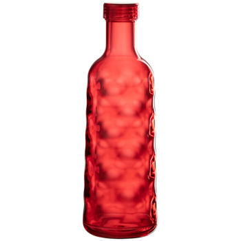 Botella Martillada En Estuche /Plástico /ROJO