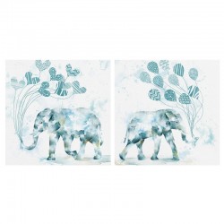 Cuadro lienzo ELEFANTE AZUL 60x60cm